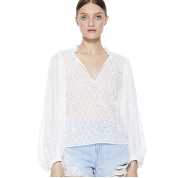 Alice + Olivia White Blouse - Picture 2 of 8